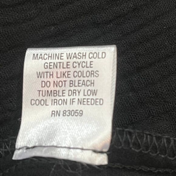 Anthropologie Drew Black Sleeveless Gauze Cotton Tiered Dress - Picture 8 of 8